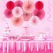 Hot-Pink Rose Red Party-Decorations - 33pcs Banner,Streamers Tassel Garland,Tissue Pom Poms Honeycomb,Paper Lanterns Fan,Birthday Wedding Bridal Baby Shower Bachelorette Engagement Decor